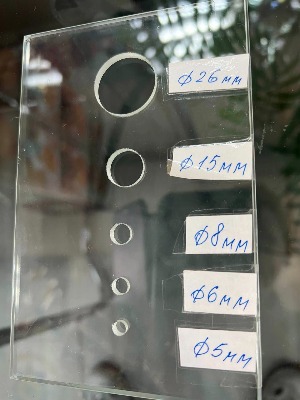 Сверление отверстий в стеклоизделиях и зеркалах. 